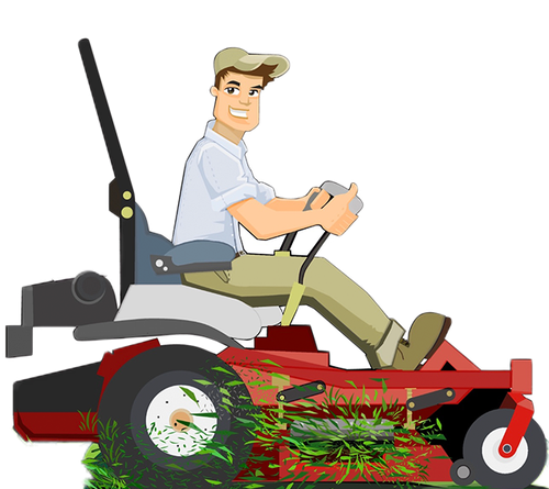 Weed Wackerz Mascot Riding Lawn Mower