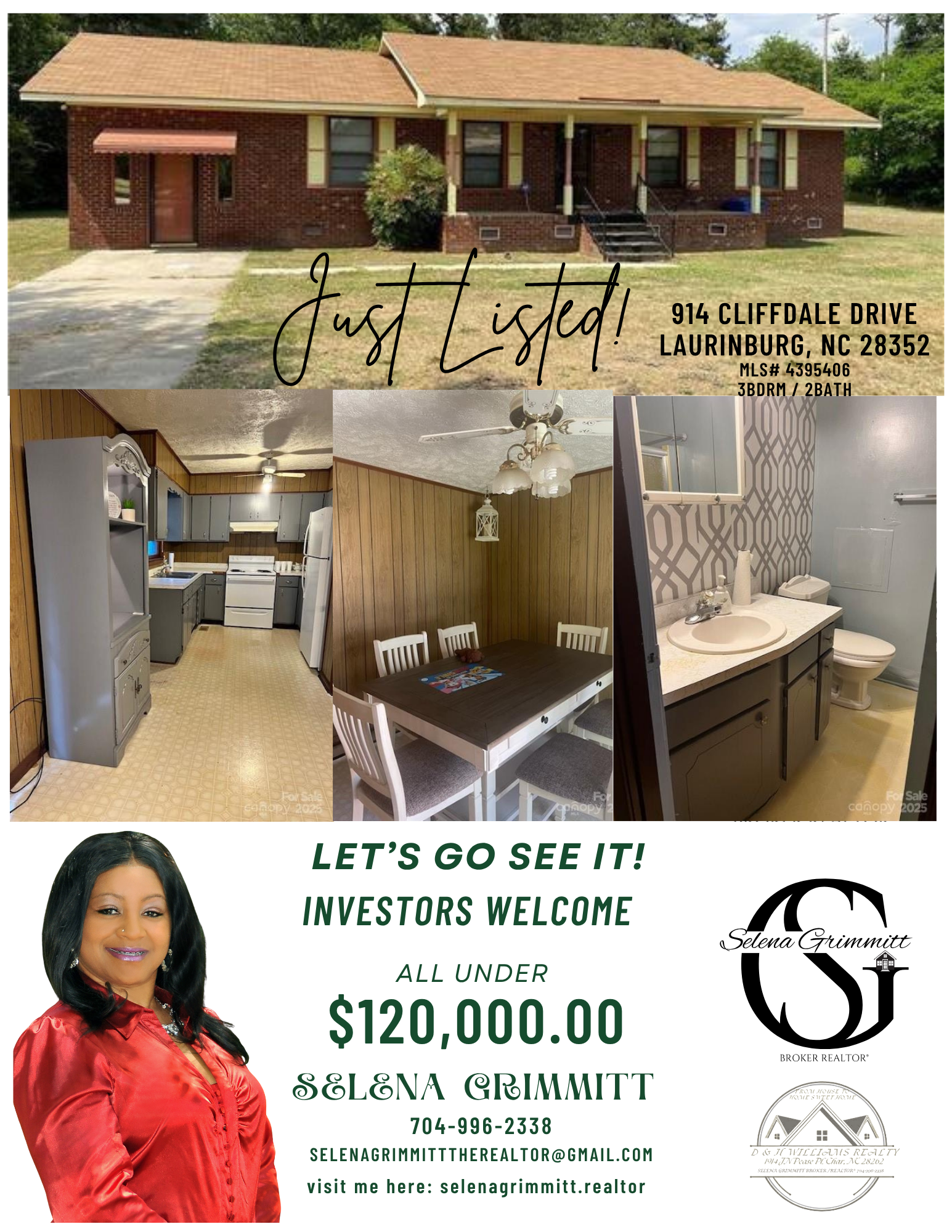 A dining room with a round table and chairs.