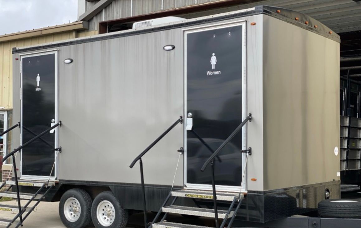 Two Stall Portable Restroom