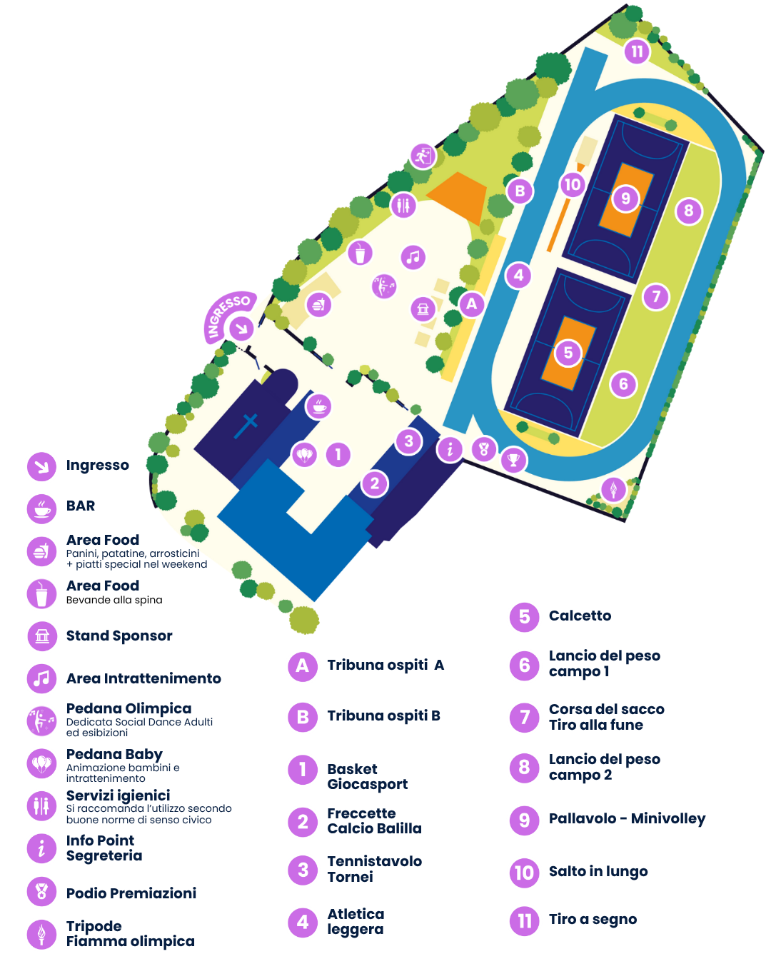 MAPPA VILLAGGIO OLIMPICO Olimpiadi Victoria 2025