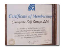 Cheyenne Storage  — Sunnyside Certificate in Cheyenne, WY