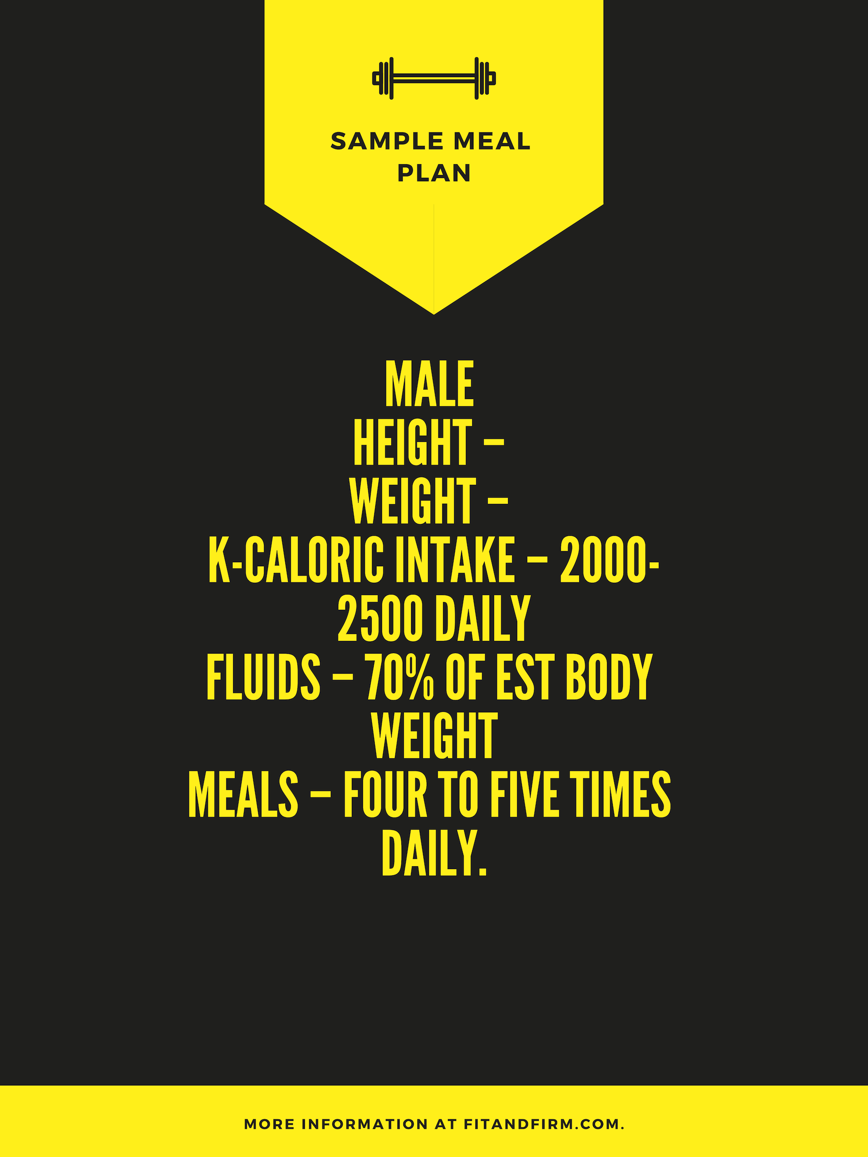 Meal Plan for Male