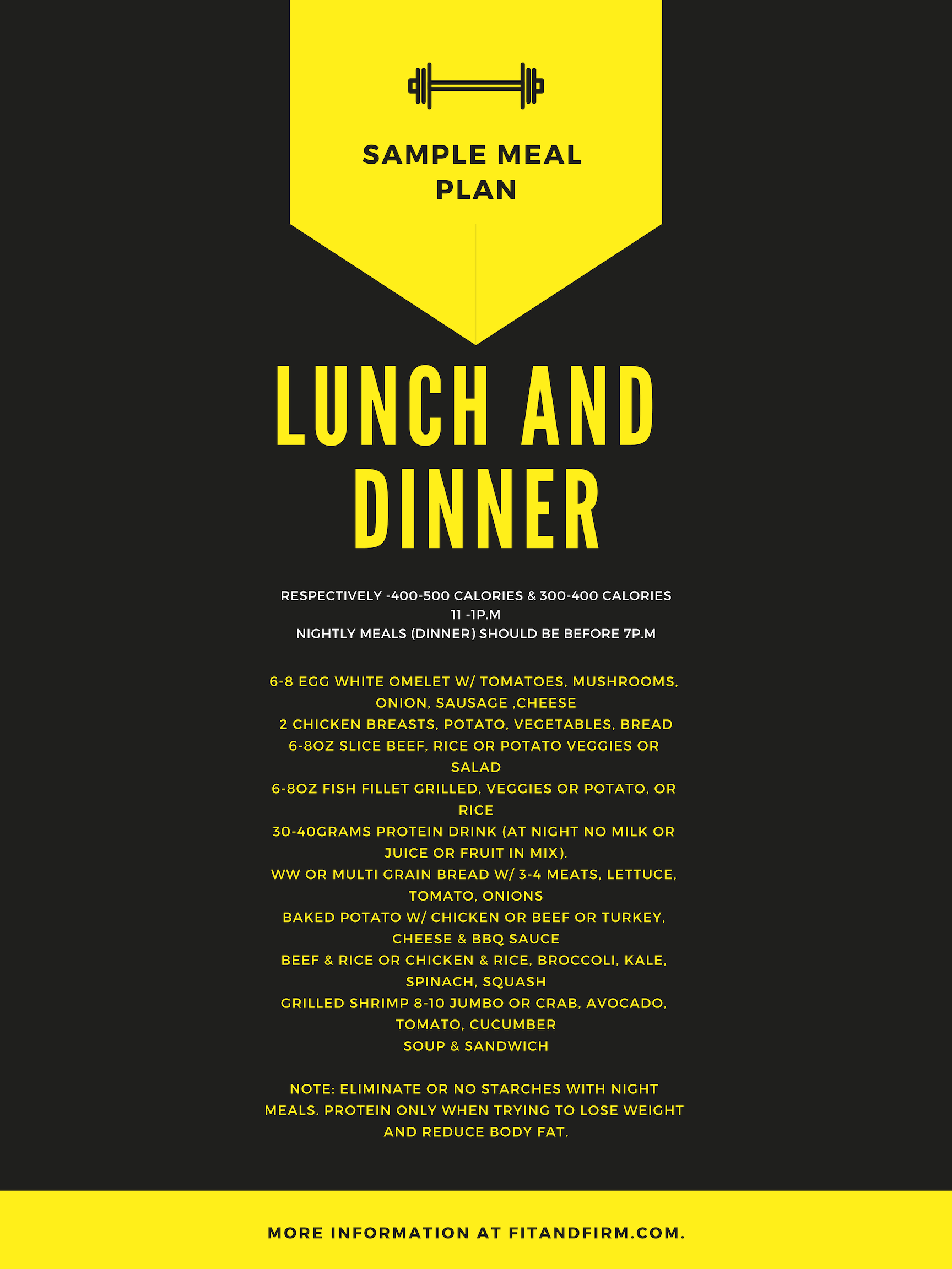 Lunch and Dinner