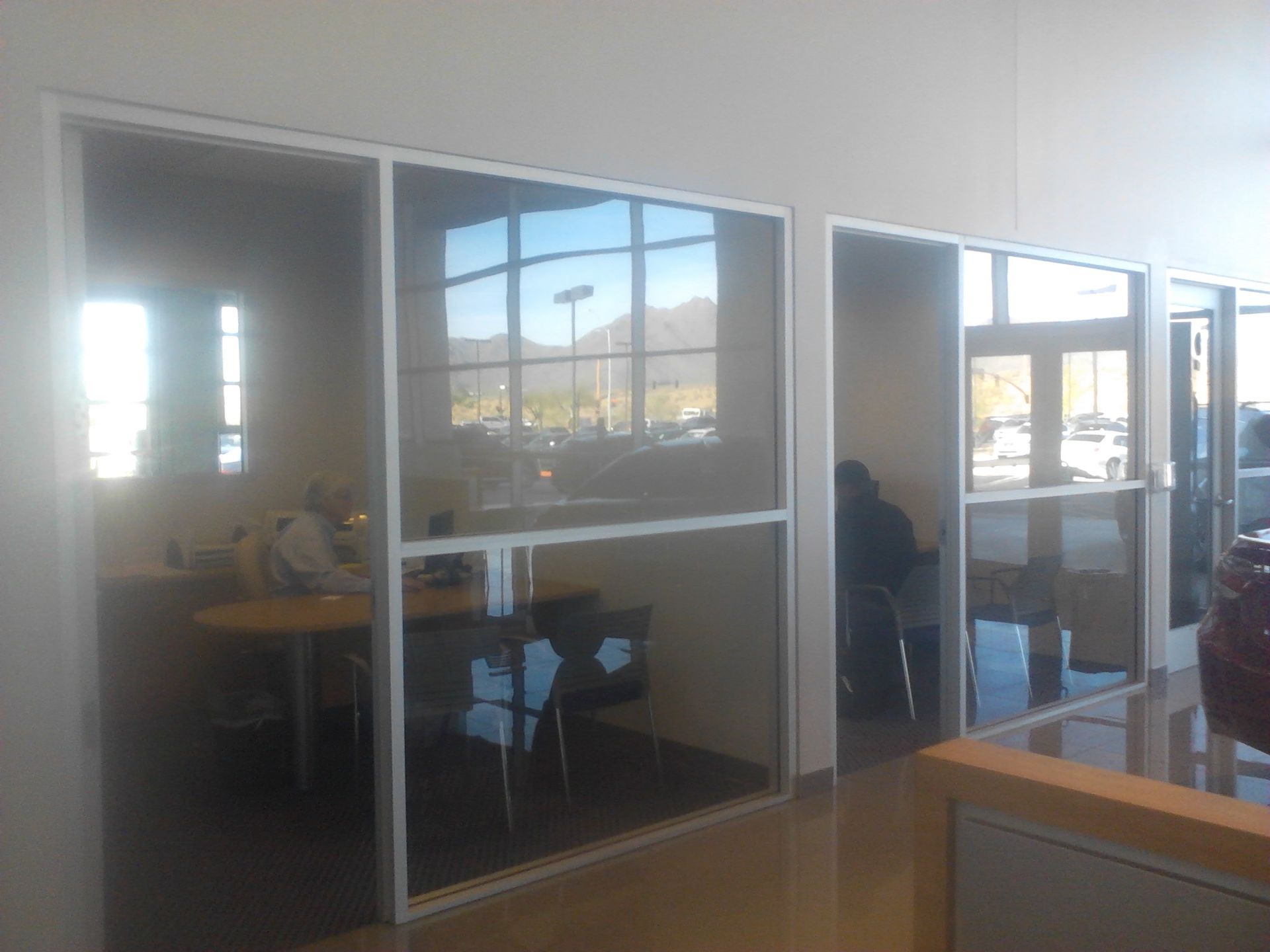 Chandler office upgrading internal glass partitions