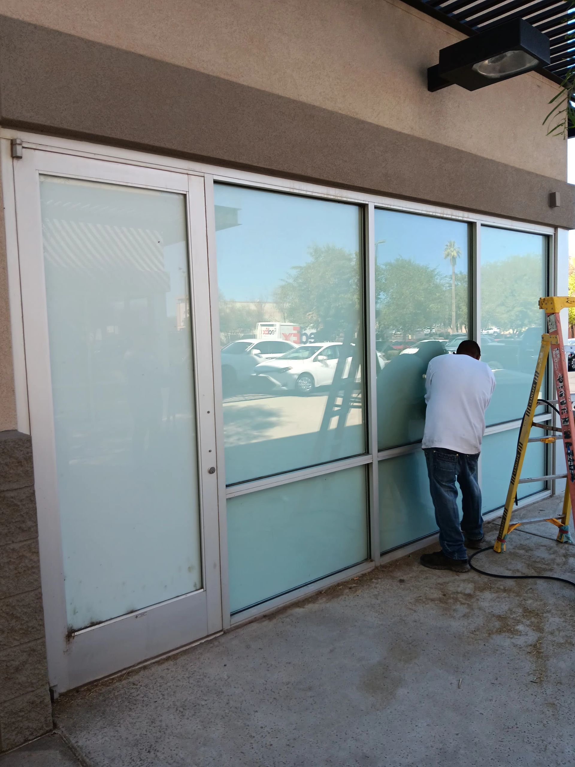 Glendale high-traffic business installing shatter-resistant glass