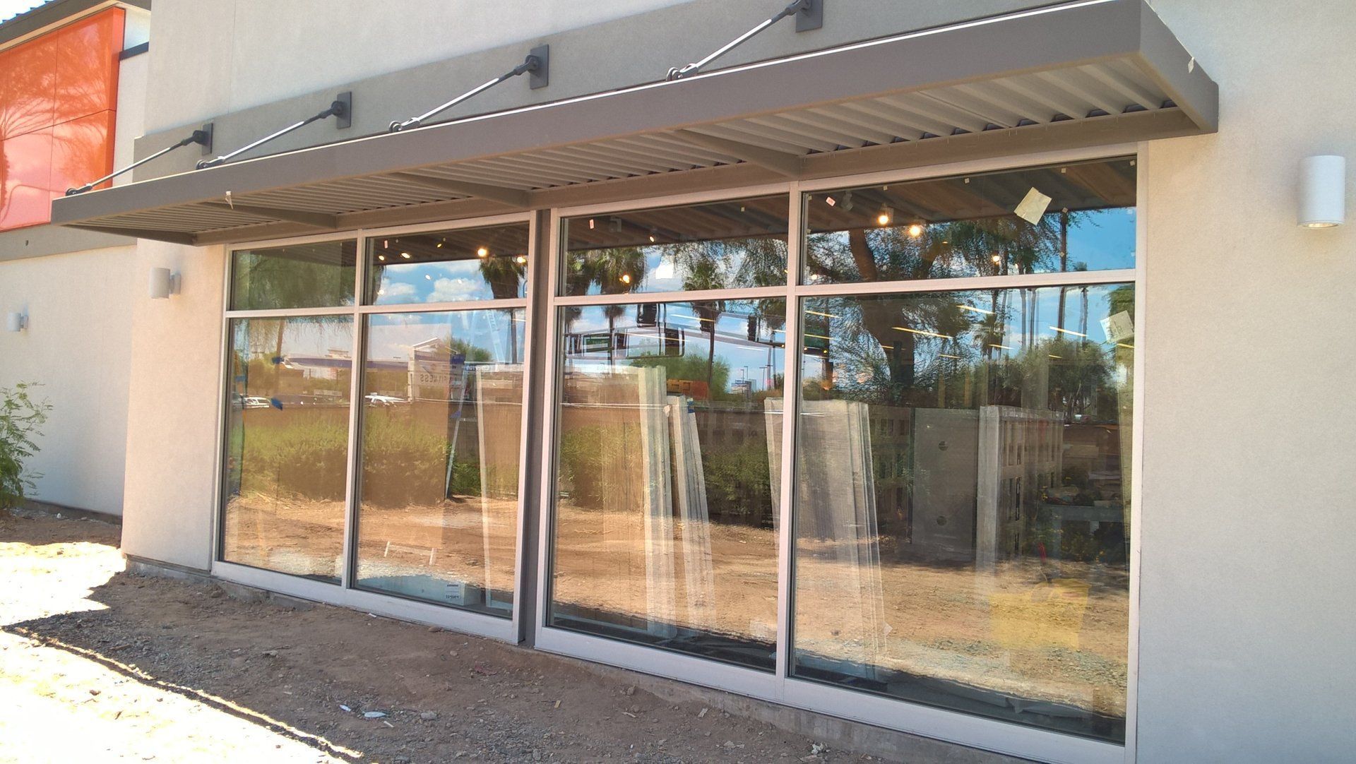 Gilbert commercial storefront replacing outdated glass system
