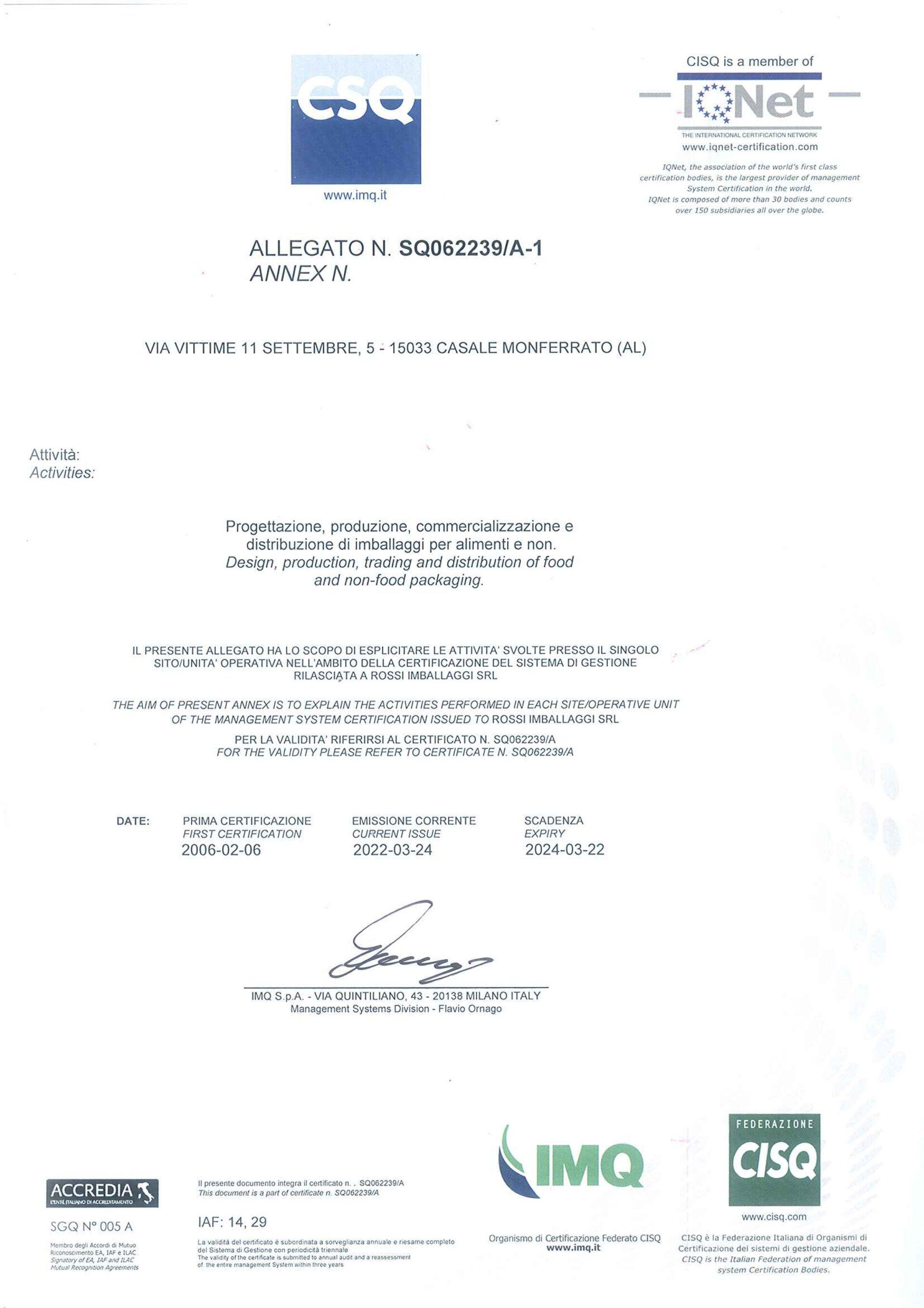 certificazioni di qualità