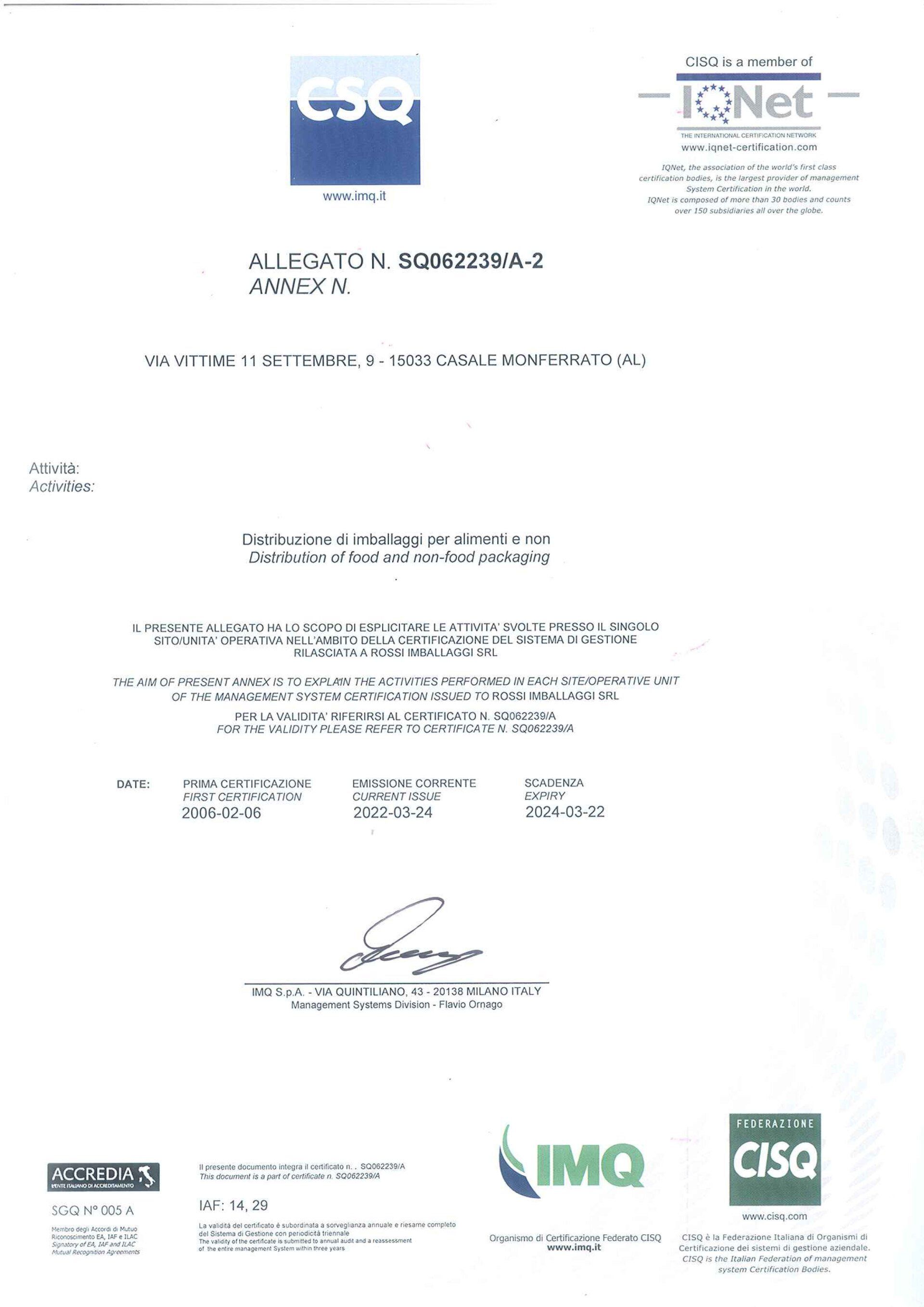 certificazioni di qualità