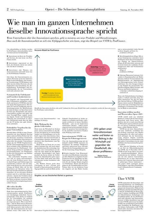 Zeitungsartikel über Innovation