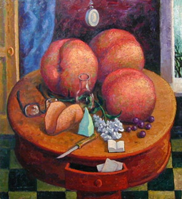 Big Peaches, 2004 Oil on canvas, 56