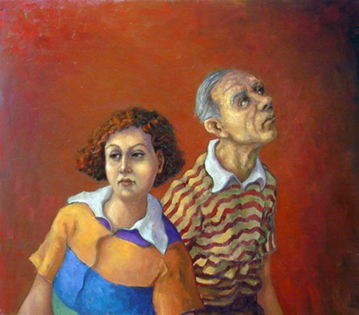 Parents, 2004 oil on canvas, 42