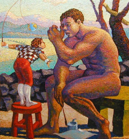Prometheus, 2002 Oil on canvas, 80 