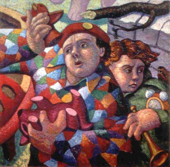 Borthers, 1998 Oil on canvas, 48
