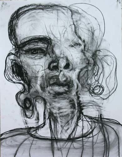 Chris #1, 2010, 30 in by 22 in, charcoal
