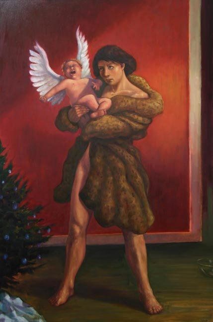 Christmas Baby, 2005 Oil on canvas, 72