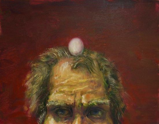 Half Head, Egg, 2004 Oil on board, 11