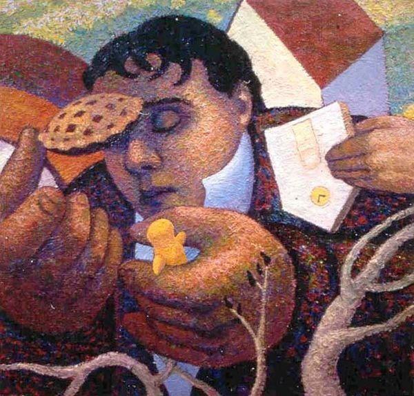 Reverie with Small Pie, 1999 Oil on canvas, 32