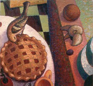 Pie and Bird, 1998 Oil on canvas, 24