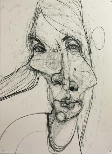 Imaginary Woman 5-20), 2010, 30 in by 22 in, charcoal