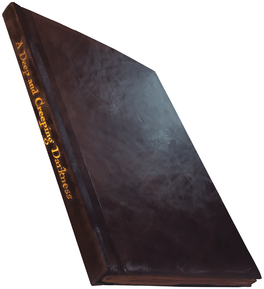 Dark brown book titled