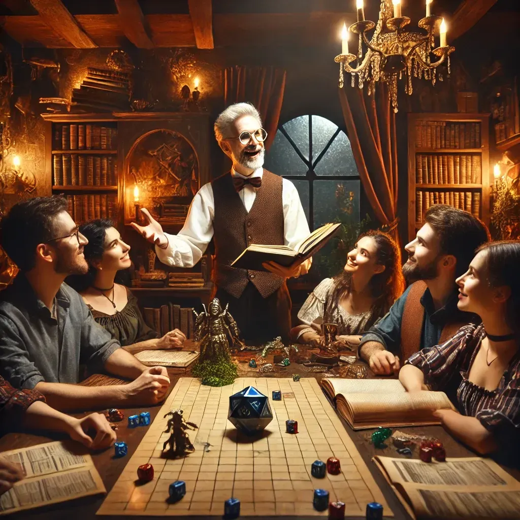 A group of people are sitting around a table playing a board game.
