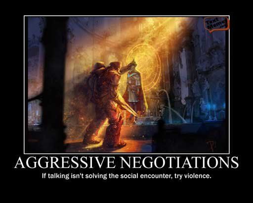 Two figures fighting, one aiming a weapon at another standing near a glowing portal,