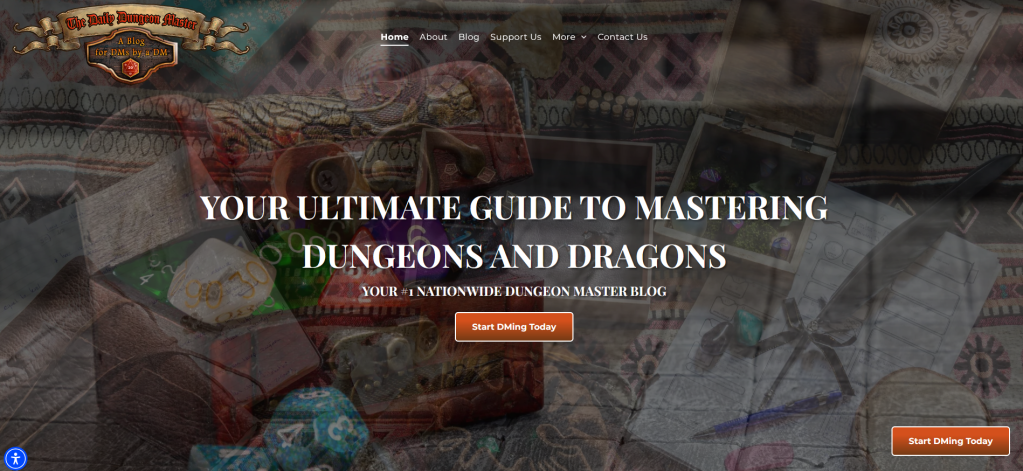 A website called your ultimate guide to mastering dungeons and dragons