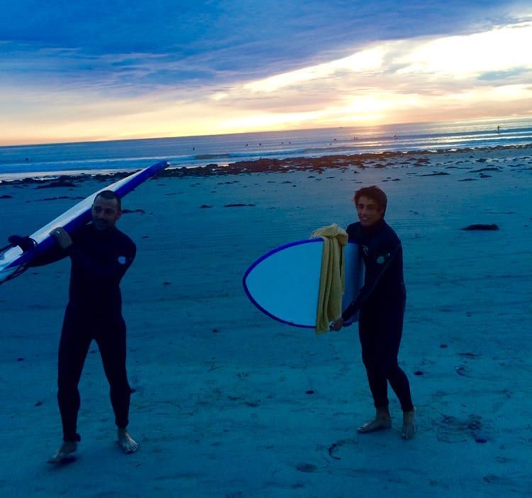 Surfing at Dusk