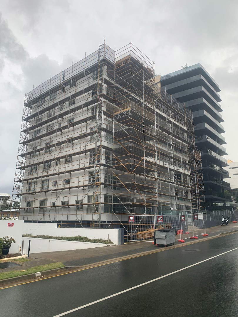 Scaffolding On The Building Under Construction — Industrial scaffolding New South Wales in Lennox Head, NSW