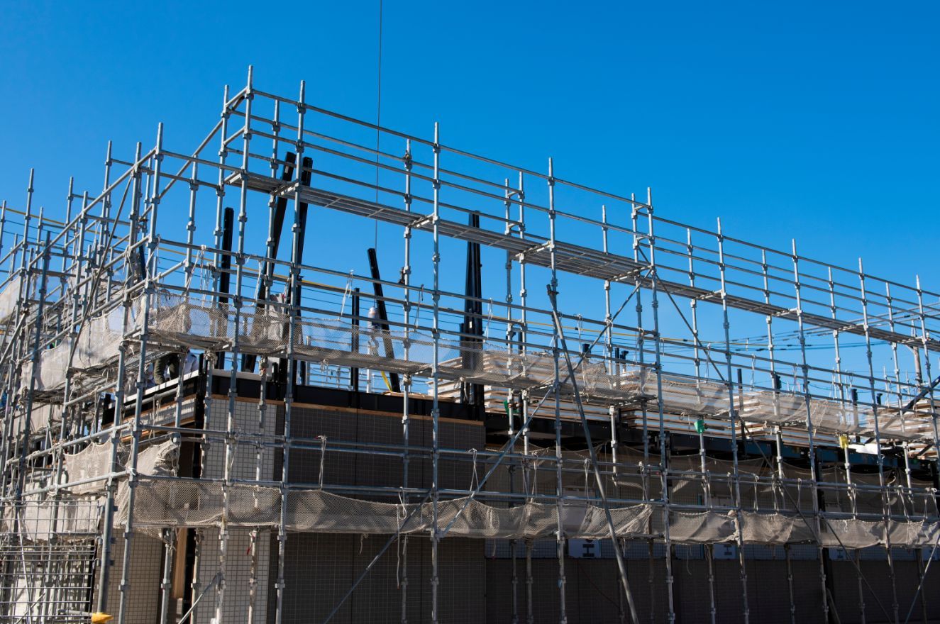 Industrial Construction With Scaffolding — Scaffolding New South Wales in Lennox Head, NSW