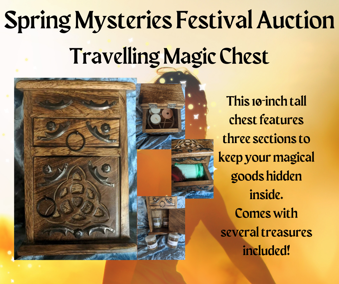 Spring mysteries festival auction travelling magic chest