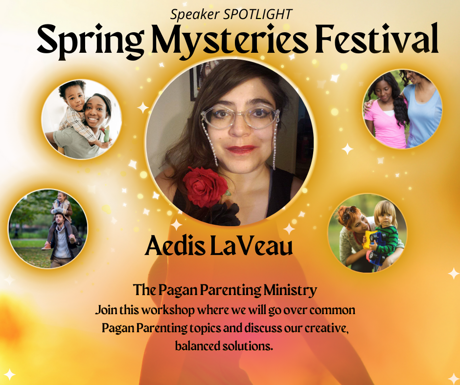 A poster for the spring mysteries festival with Aedis LaVeau