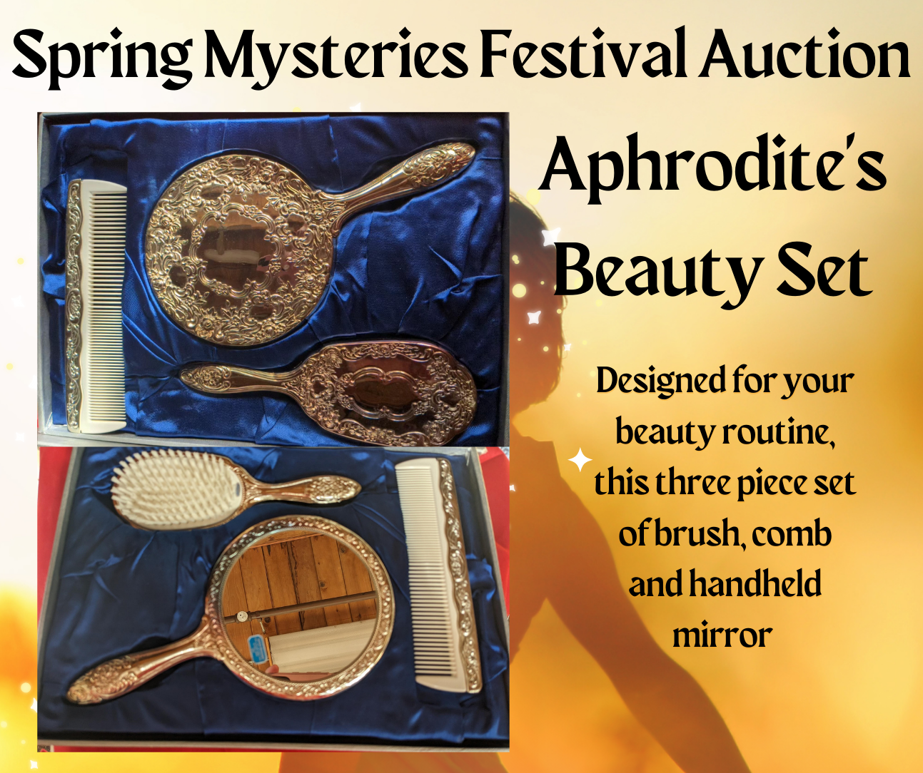 Spring mysteries festival auction aphrodite 's beauty set.