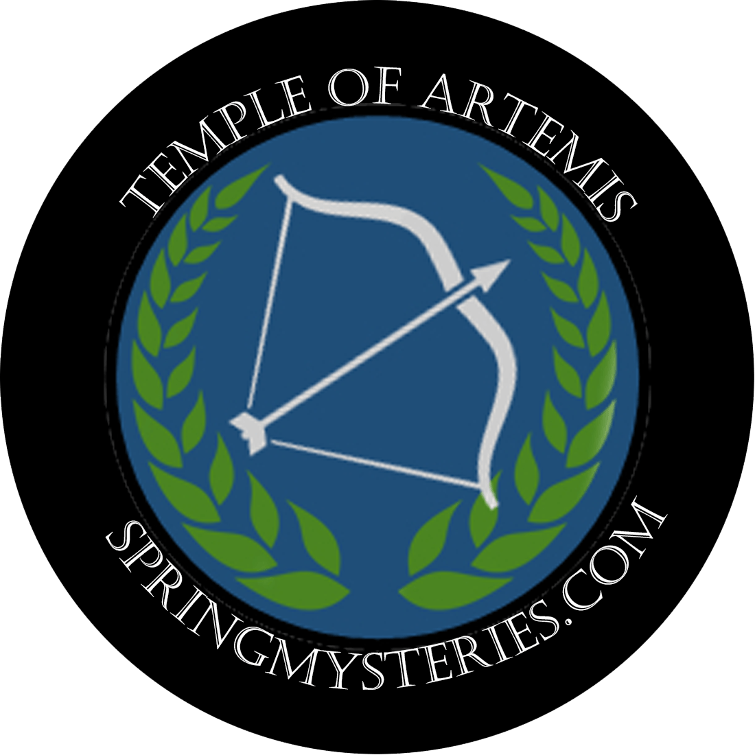 A logo for temple of artemis springmysteries.com