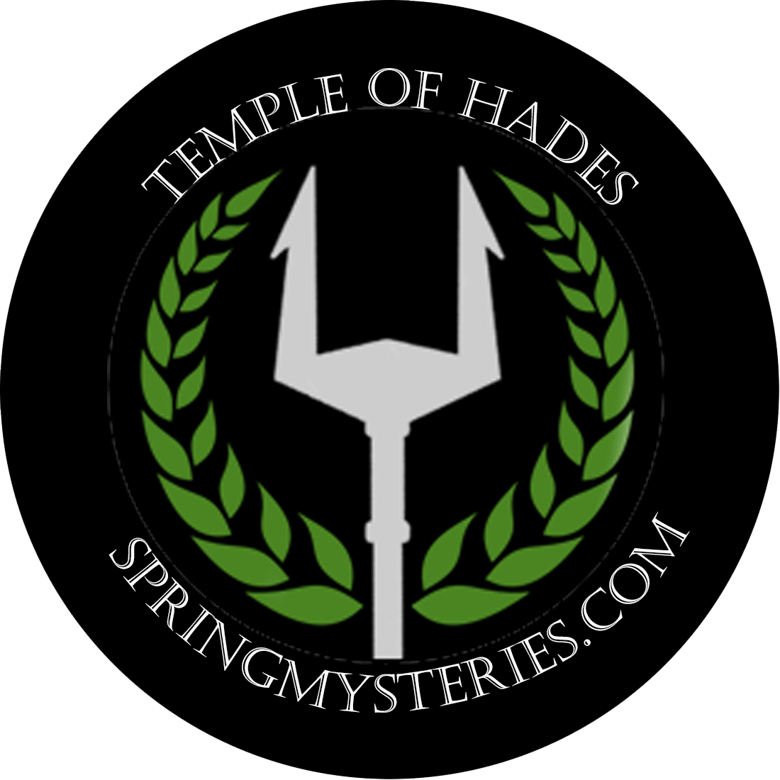A logo for temple of hades springmysteries.com