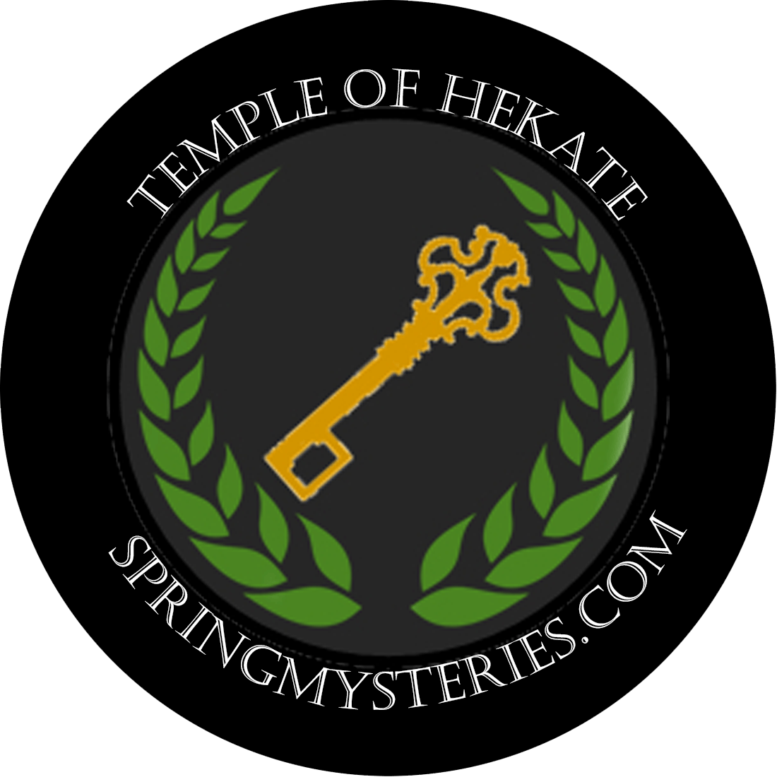 A logo for temple of hekate springmysteries.com