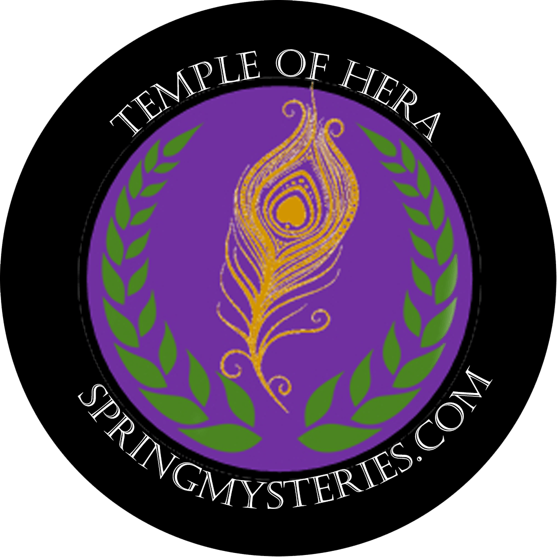 A logo for temple of hera springmysteries.com