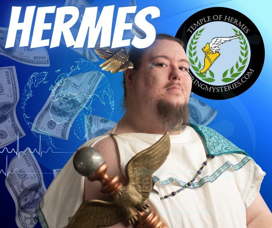 Nikodaemus Shadowsky, representing Hermes.