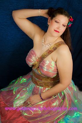 Mary Malinski, representing Aphrodite.