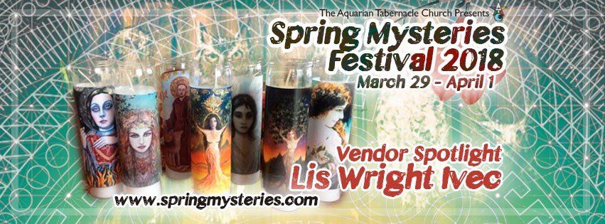 A poster for the spring mysteries festival 2018, Lis Wright