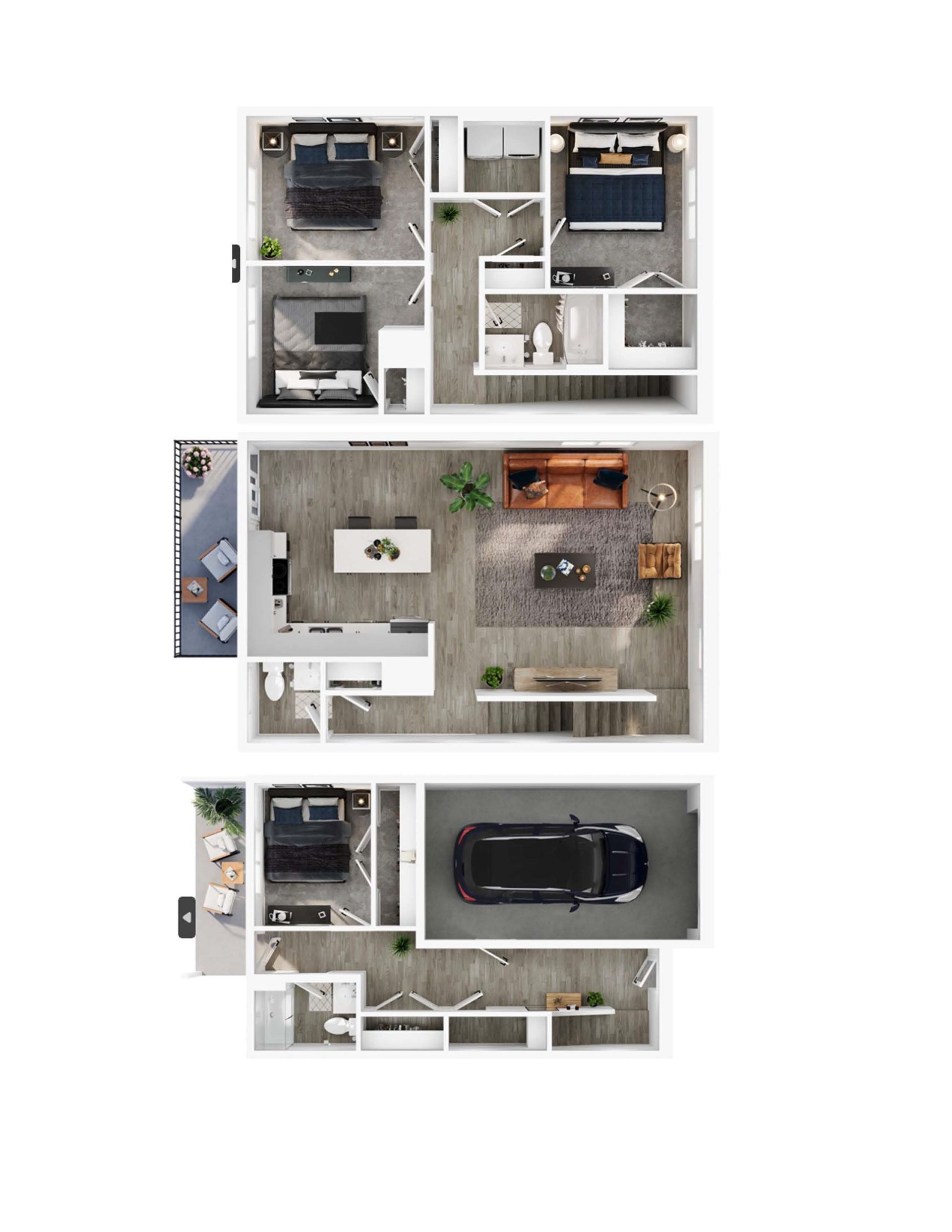 3 Bedroom Floorplan - Linked to Floor Plans Page