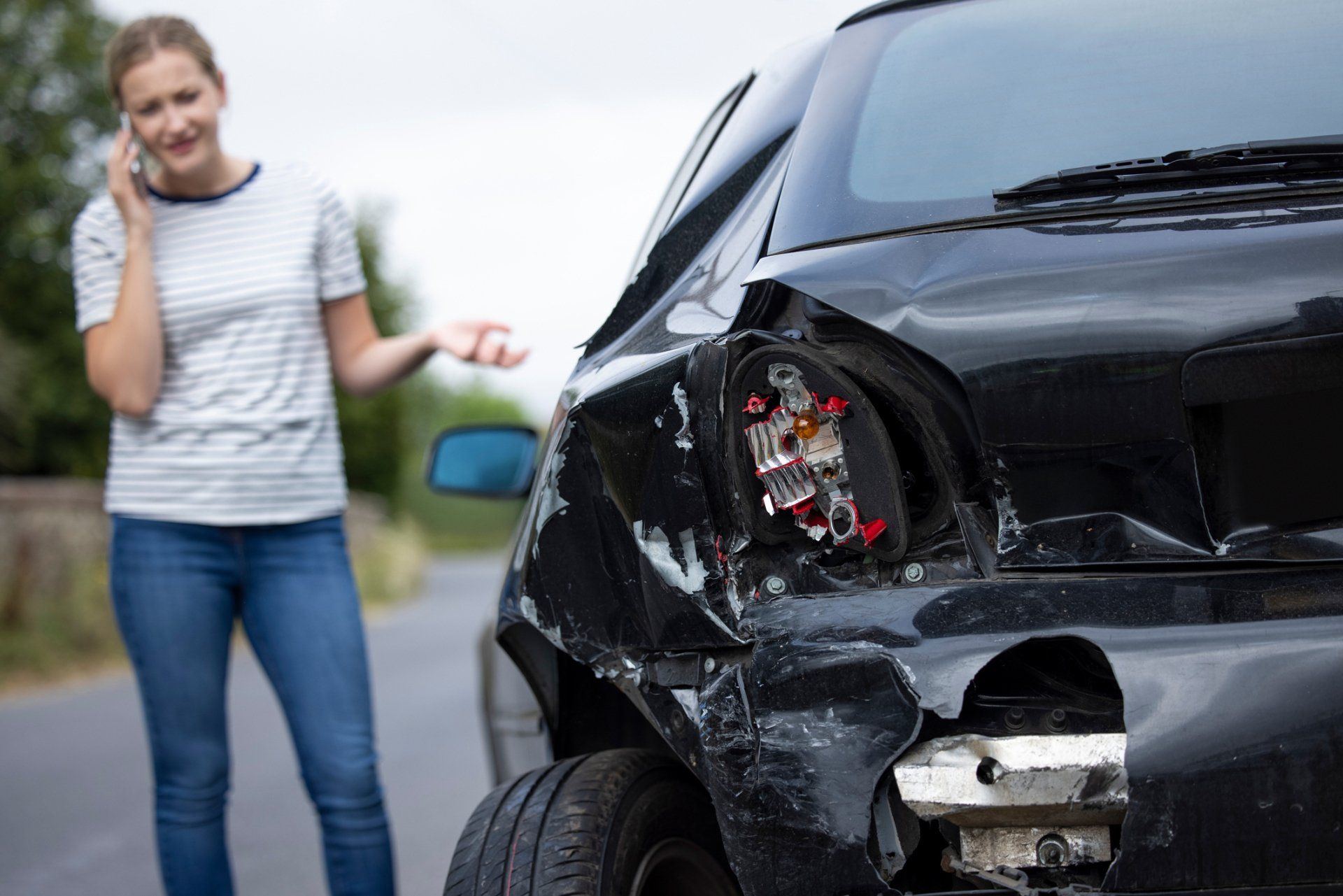 Damaged car after accident - Kokomo, IN - Kuntz Law Firm