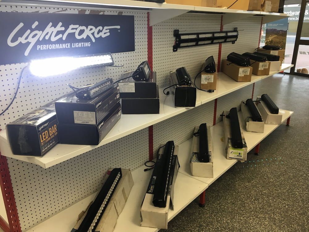 A Display of Light Force Products in a Store — Autofit88 Auto Electrics In Ciccone, NT