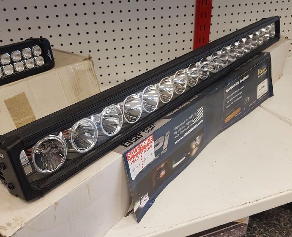 A Light Bar is Sitting on Top of a Box That Says Sale Price — Autofit88 Auto Electrics In Ciccone, NT