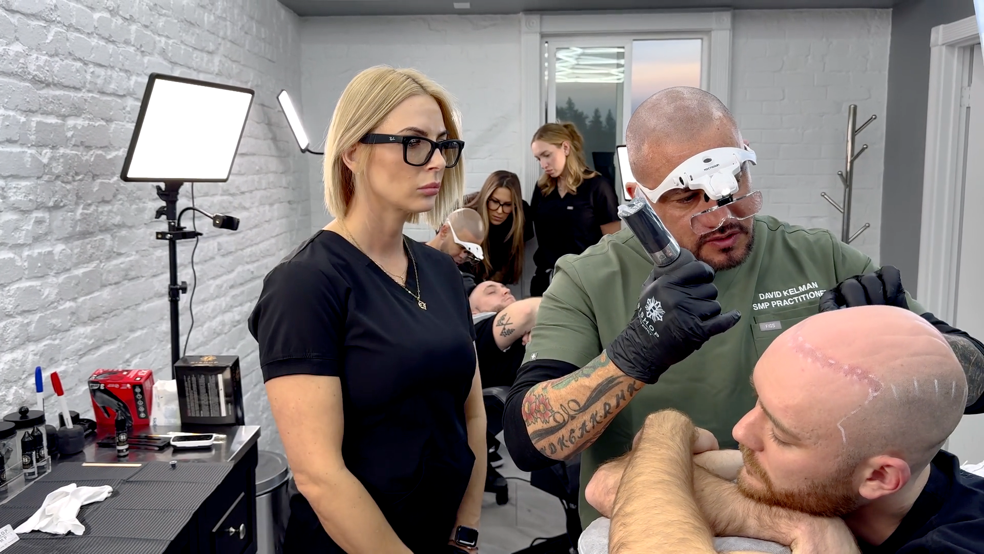 David Kelman teaching a SMP student