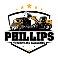 It is a logo for Phillips Trucking and Excavating