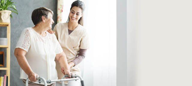 giardino con fontana in casa di riposo