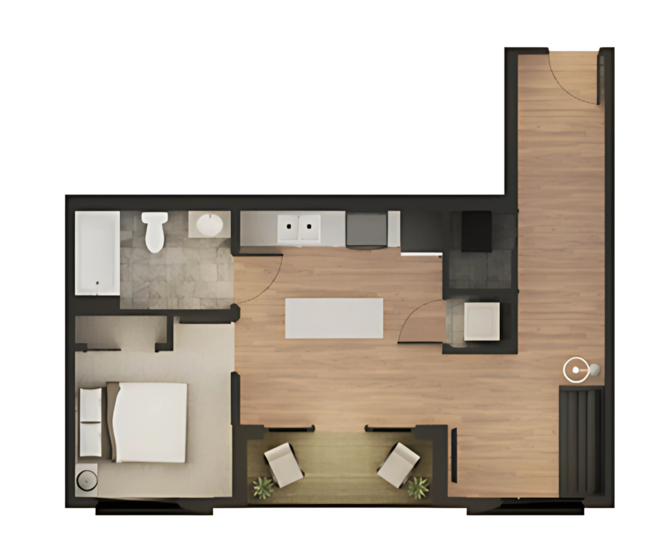 1 Bed Floorplan