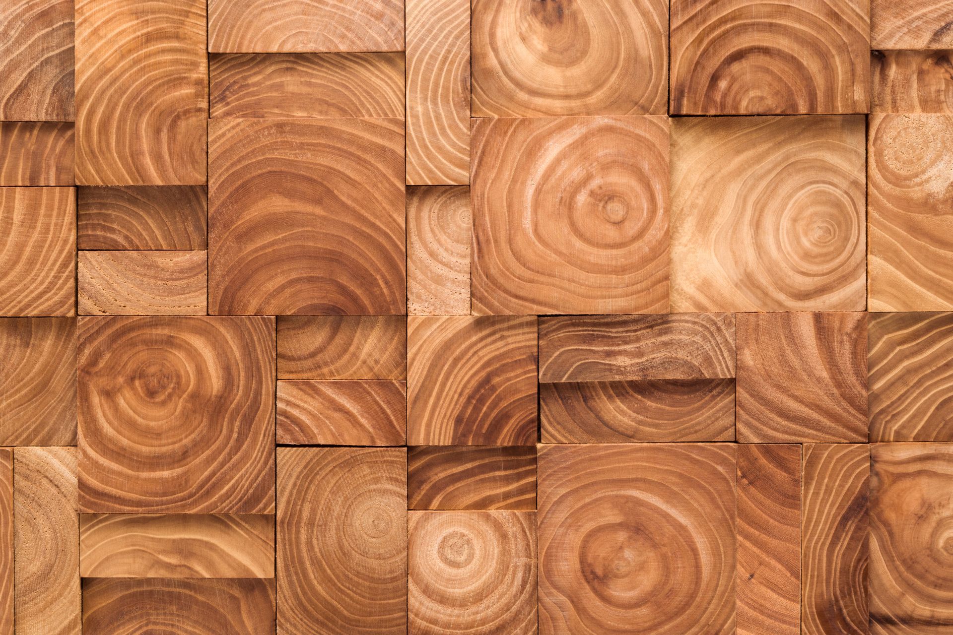 Wood Ring Pattern Blocks Collage | Glenorchy, TAS | McKay Timber