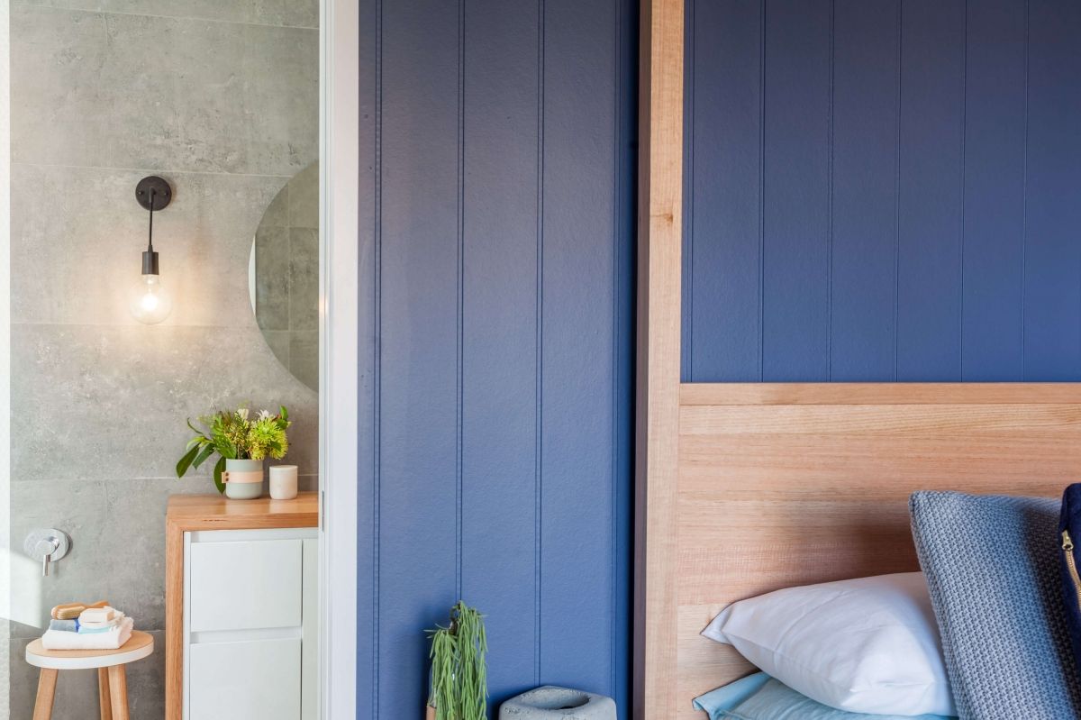 Patterned Blanket on Wooden Bed | Glenorchy, TAS | McKay Timber